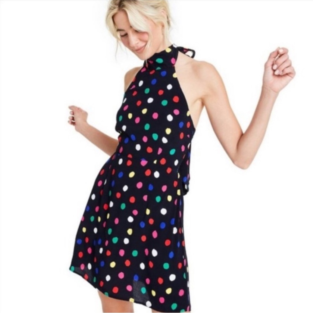 RIXO x Target Multicolored Polka Dots Halter Mini Dress
